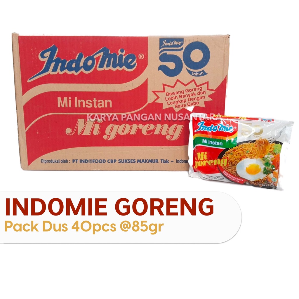 Jual INDOMIE GORENG 85 GR MIE INSTANT INDOMIE GORENG INSTANT 85GR DUS ...