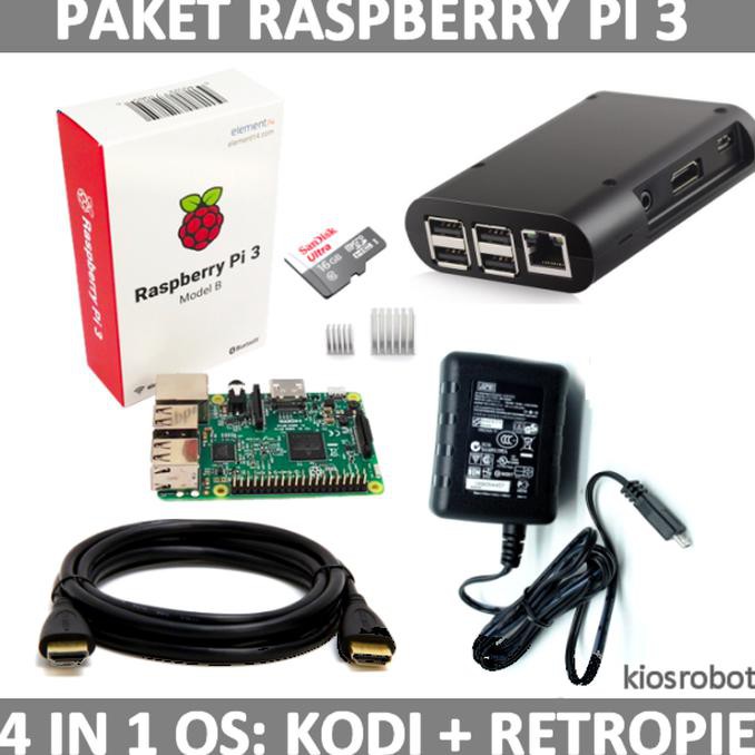 Jual Paket Raspberry Pi 3 OS 4 in 1 Raspbian Kodi Openelec Retropie ...