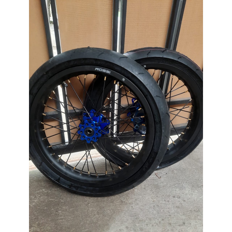 Jual WHEELSET VELG SET CRF150L SEMI CACING TINGGAL PASANG VELK SEMI ...
