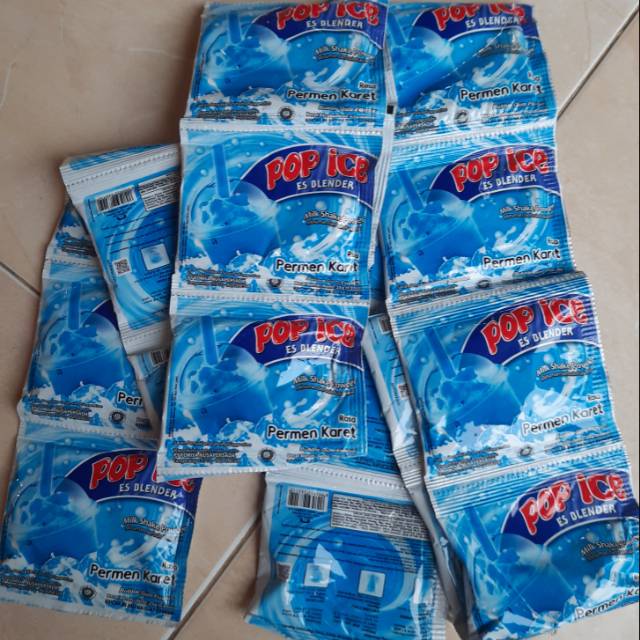 Jual Pop Ice Permen Karet 25g Satu Renteng 10 Sachet Shopee Indonesia