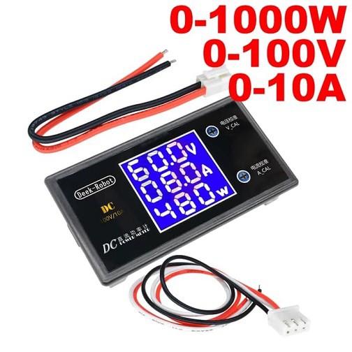 Strumento Misura Dc Precisione Voltmetro Amperometro Digitale DC - Misuratore 100V/100A Con Shunt, Display Rosso E Blu, Dimensioni Compatte Manometro Vuoto - Foto 7