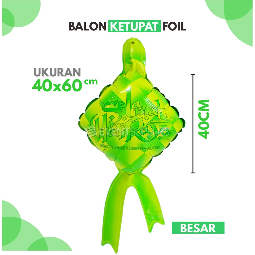 Jual Balon Foil Ketupat Kupat Ramadhan Idul Fitri Lebaran Shopee