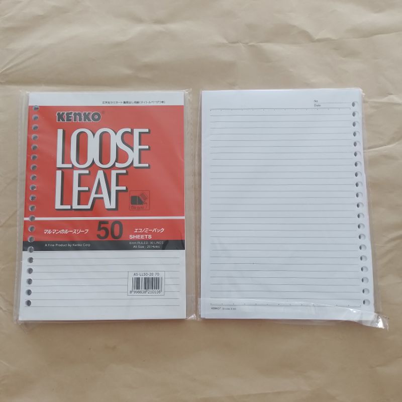 Jual Kertas File Loose Leaf A5 Kenko 50 Lembar | Shopee Indonesia