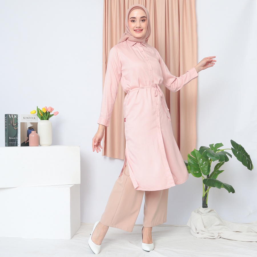 Jual NEW RILLEY Tunik Panjang Kirana Atasan Tunik Wanita Baju