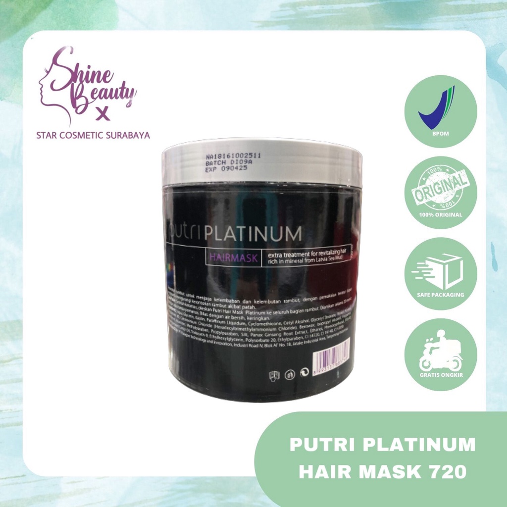 Jual Putri Platinum Hair Mask 720 ML (HITAM) Shopee Indonesia
