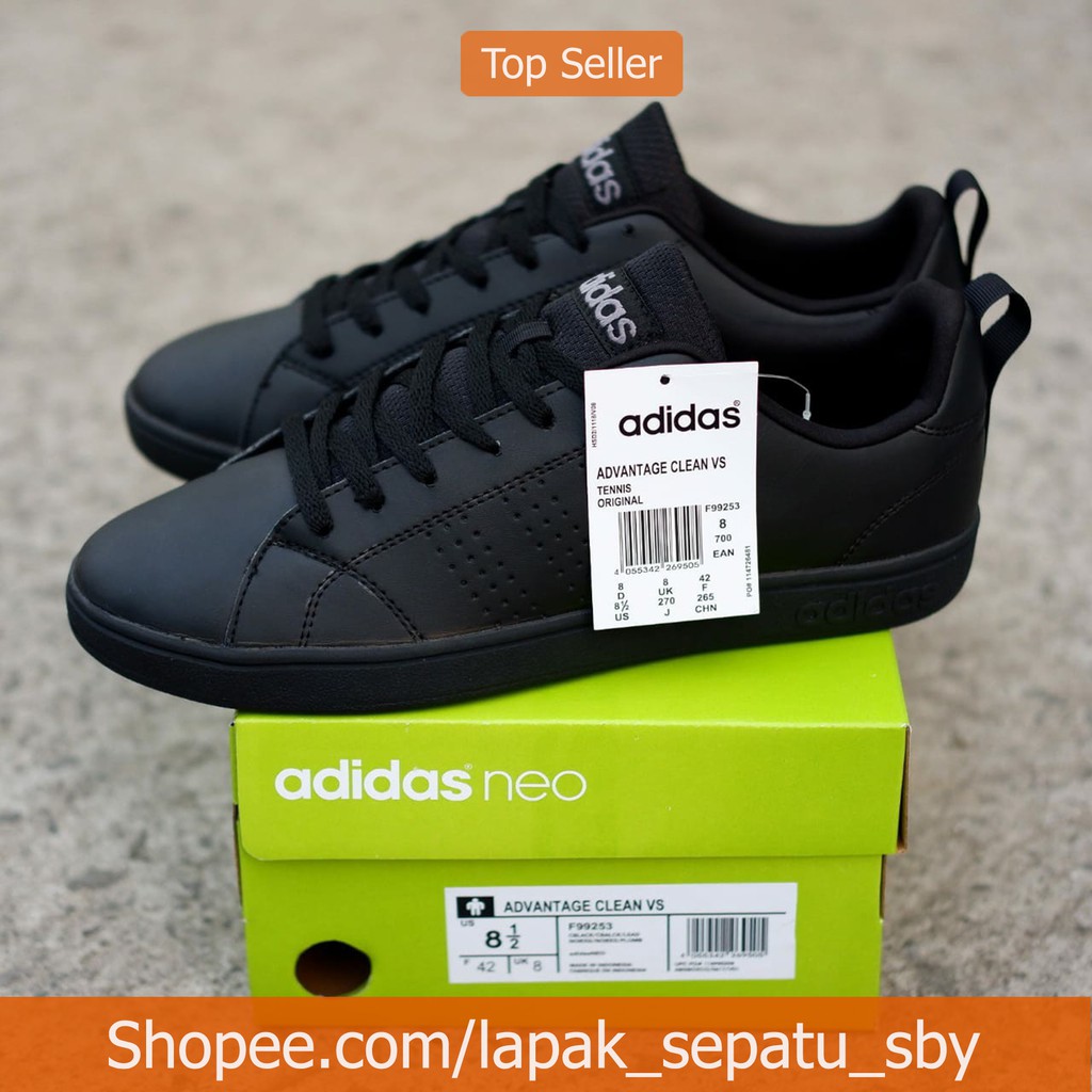 Sepatu Adidas Neo Advantage Original Full Black BNIB