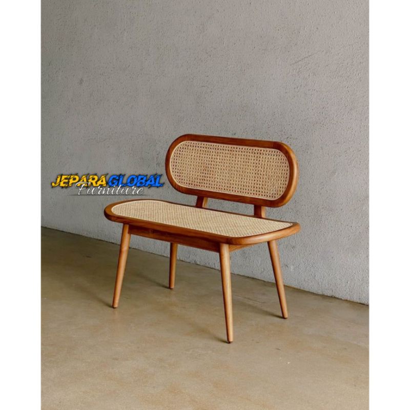 Jual Jada Bench Jati Rotan new / bangku jati murah (kursi jati rotan ...