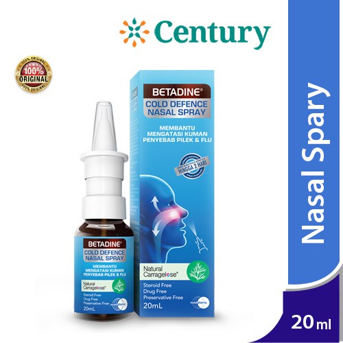 Jual Betadine Cold Defence Nasal Spray Adult 20ml | Shopee Indonesia