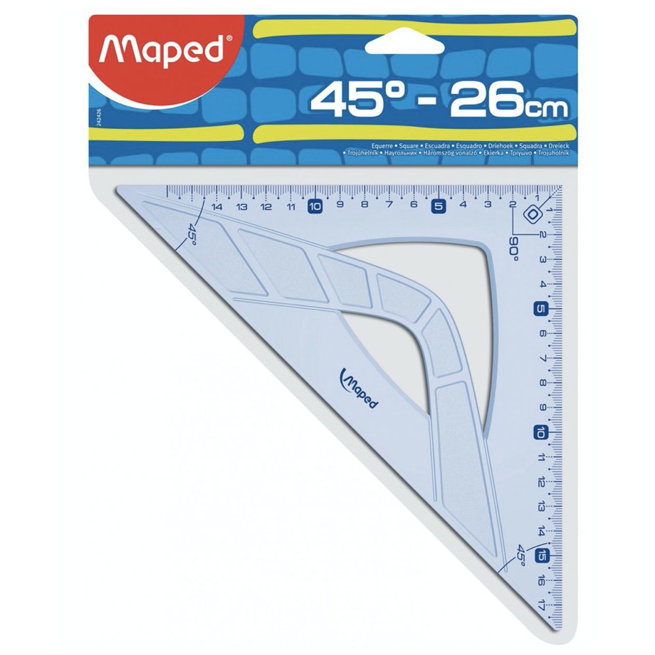 Jual PENGGARIS SEGITIGA MAPED 45-26CM RULER SIKU TRIANGULAR SUDUT ...