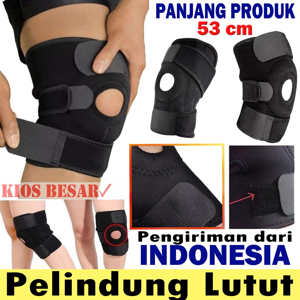 Jual Pelindung Lutut Patella Adjustable Warna Hitam Untuk Olahraga