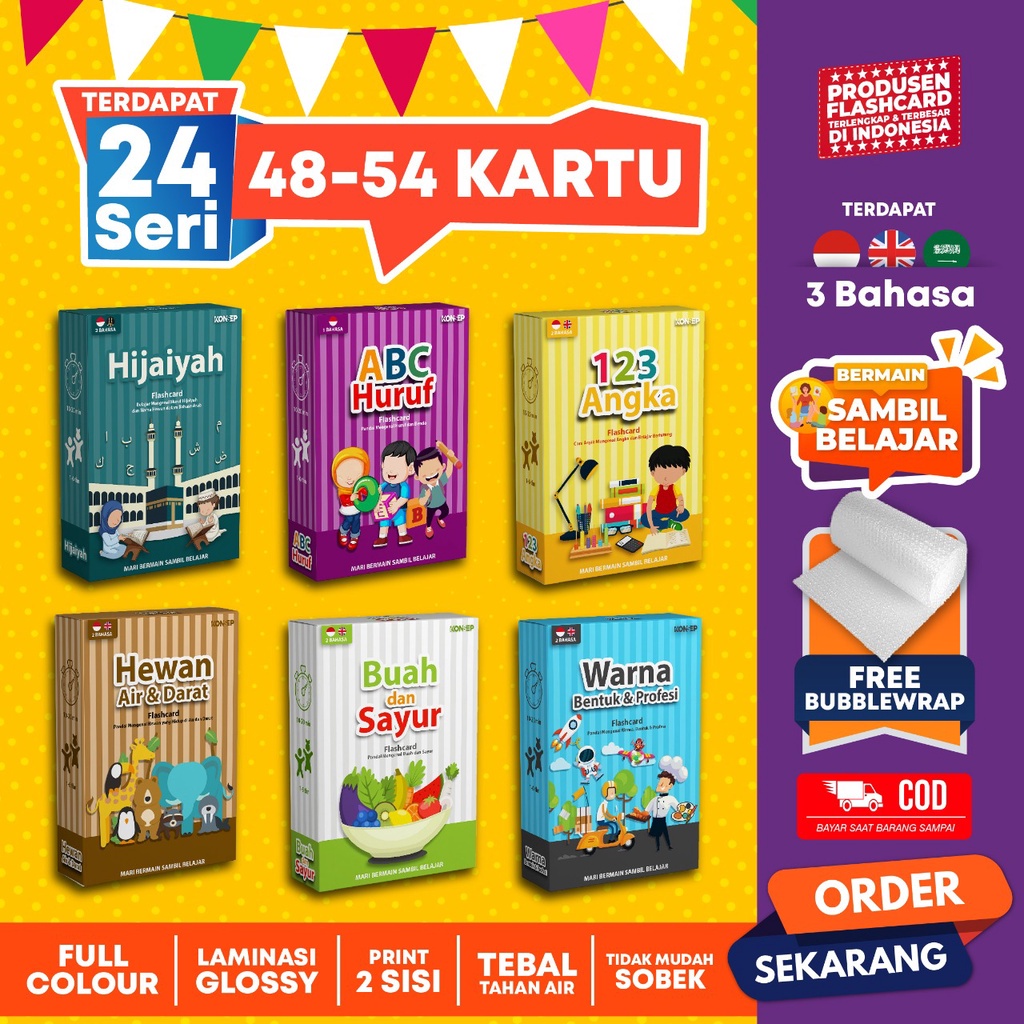 Jual Konsep Flashcard / Flash Card / Mainan Edukasi Kartu Pintar Anak ...