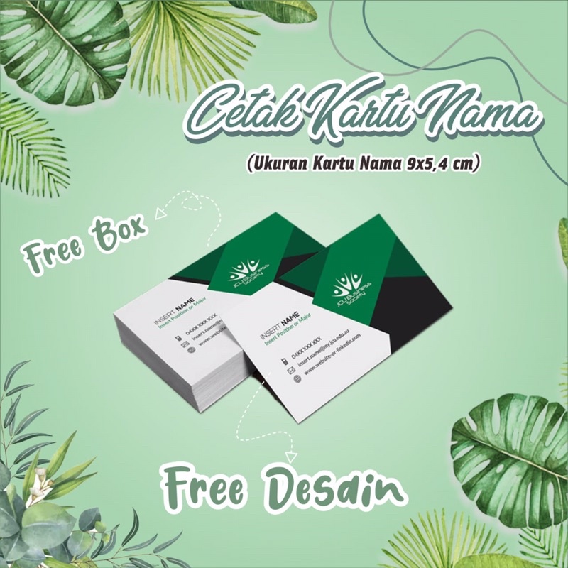 Jual Cetak Kartu Nama Murah Free Desain Box Kartu Nama Laminasi