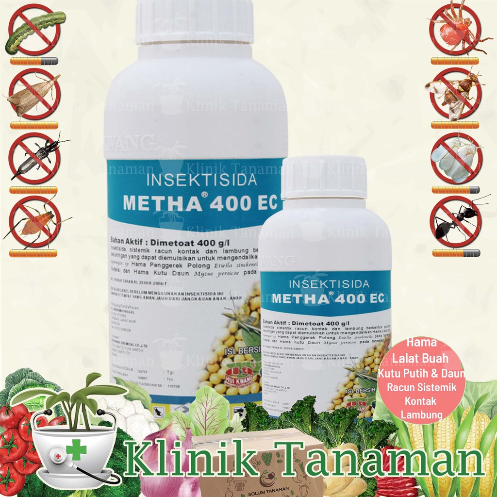 Jual Obat Hama Metha 500ml Pembasmi Hama Lalat Buah Penggerek Batang