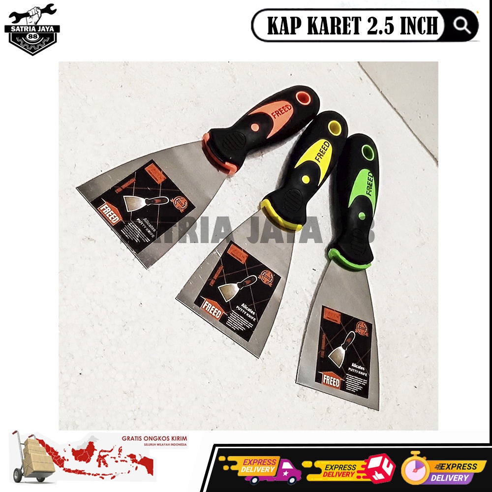 Jual Kape Gagang Karet 2 2.5 3 4 Inch Kapi Steel Skrap Pisau Dempul ...