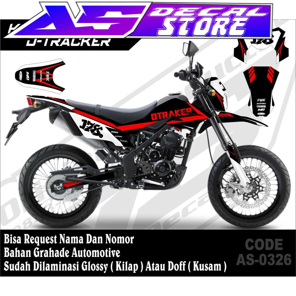 Jual 0326 DECALS STIKER FULLBODY CUSTOM MOTOR DTRACKER | Shopee Indonesia