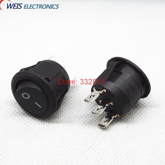 Jual Saklar Bulat Switch Power 3 Kaki Pin Round Rocker Efgad774 Segera ...