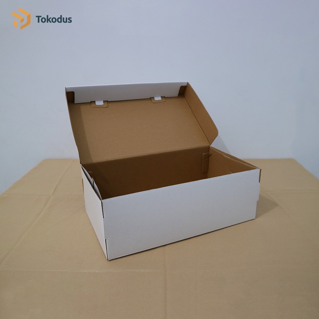 Jual Kardus Box Sepatu 31 x 20 x 11cm Putih Polos (Bisa Custom ...
