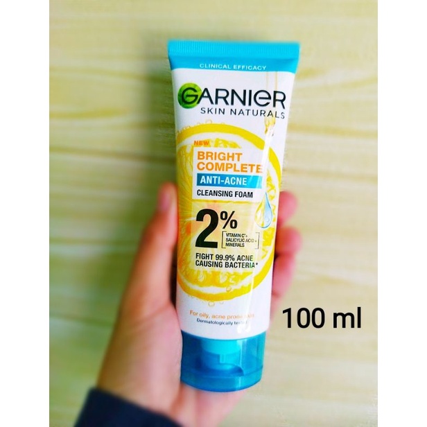 Jual Garnier Bright Complete 3in1 Anti Acne Facial Wash Skin Care
