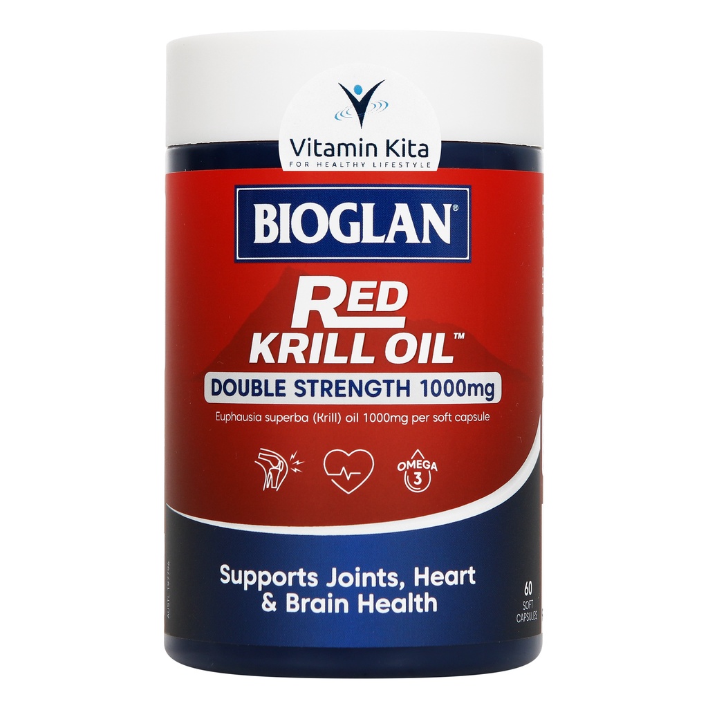 Jual Bioglan Red Krill Oil Double Strength 1000mg (60s) Shopee Indonesia