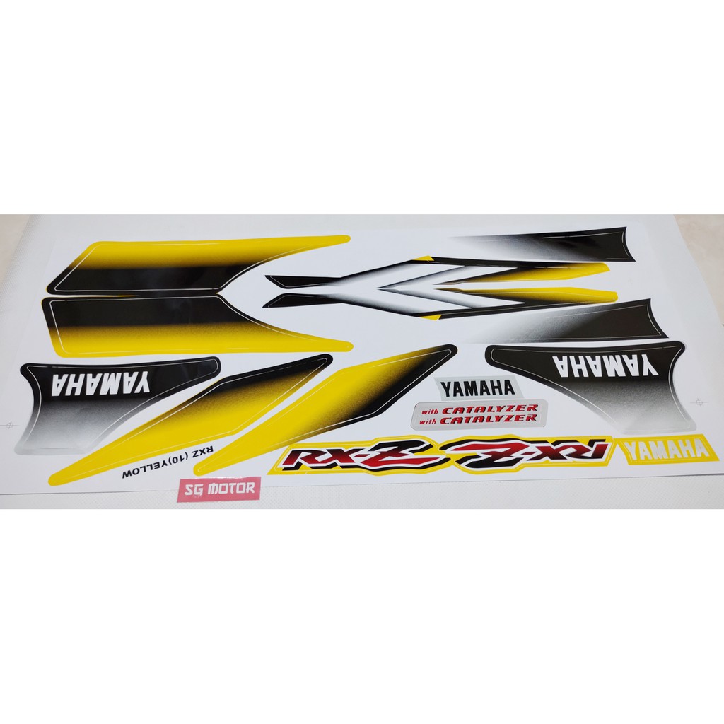 Jual STIKER BODI RX-Z BARU. STRIPING BODY YAMAHA RX-Z CATALYZER WARNA ...