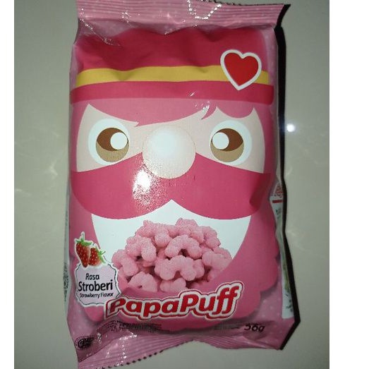Jual PapaPuff Rasa Strawberry (Strawberry Flavor) 56gram | Shopee Indonesia