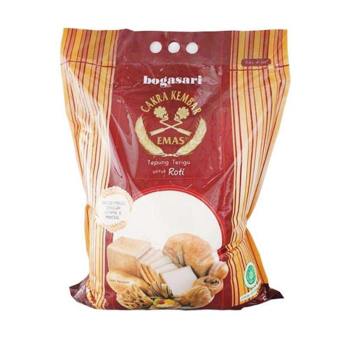 Jual TEPUNG CAKRA KEMBAR EMAS ROTI 5kg Cakra mas roti | Shopee Indonesia