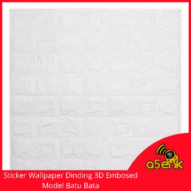 Jual Sticker Wallpaper Dinding 3D Embosed Model Batu Bata Shopee
