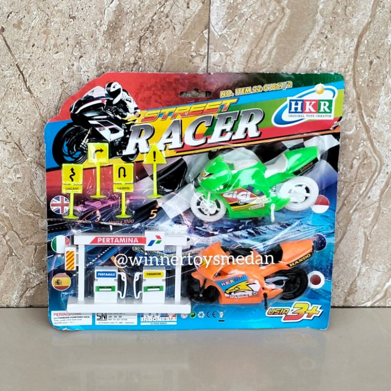 Jual Mainan Street Racer Motor Balap dan mini pon bensin | Shopee Indonesia