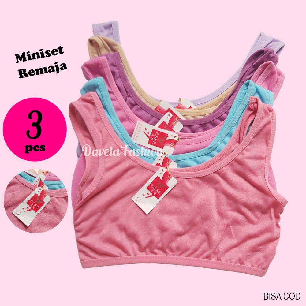 Jual 3 Pcs Miniset Remaja ESSE Bra Polos Anak Perempuan | Shopee Indonesia