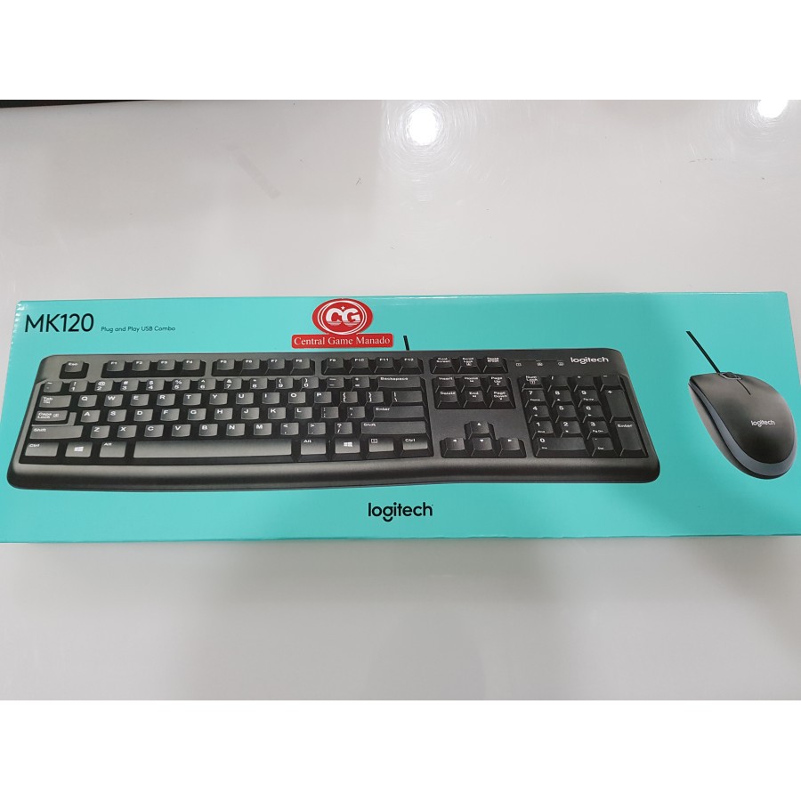 Jual Keyboard+Mouse LOGITECH MK120 ORIGINAL | Shopee Indonesia