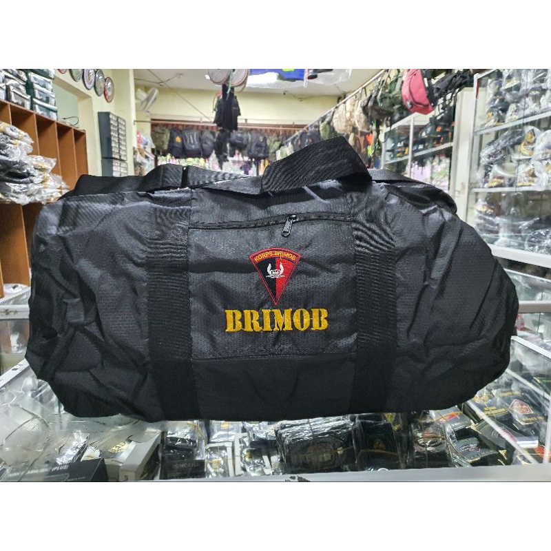 Jual Tas Guling BRIMOB Hitam| Tas Duffel besar|Tas baju ukuran besar ...