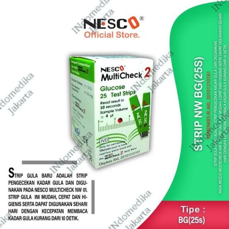 Jual Glucose Nesco Multicheck 2 NW-01BG/ Nesco Gula darah Multicheck 2 ...