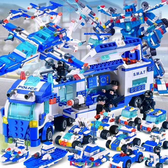Jual Mainan Brick 700+Pcs LEGO SWAT Police City Blok Mainan Anak