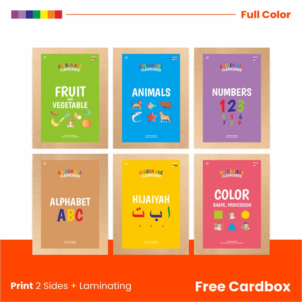 Jual FLASH CARD COMPLETE PACKAGES (Numbers, Alphabet, Shape, Color ...
