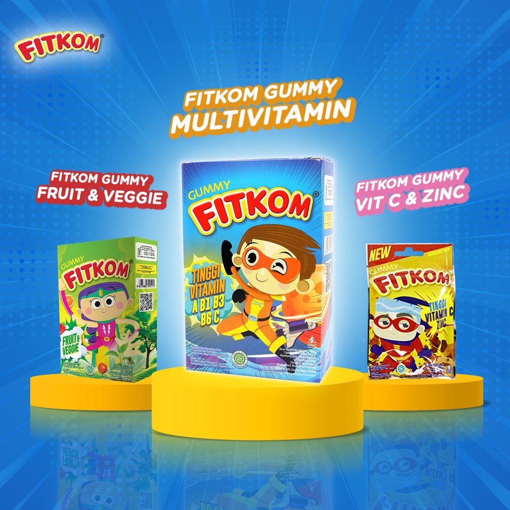 Jual Fitkom Gummy Multivitamin Anak/Menambah Nutrisi Pada Anak 5 Sachet ...