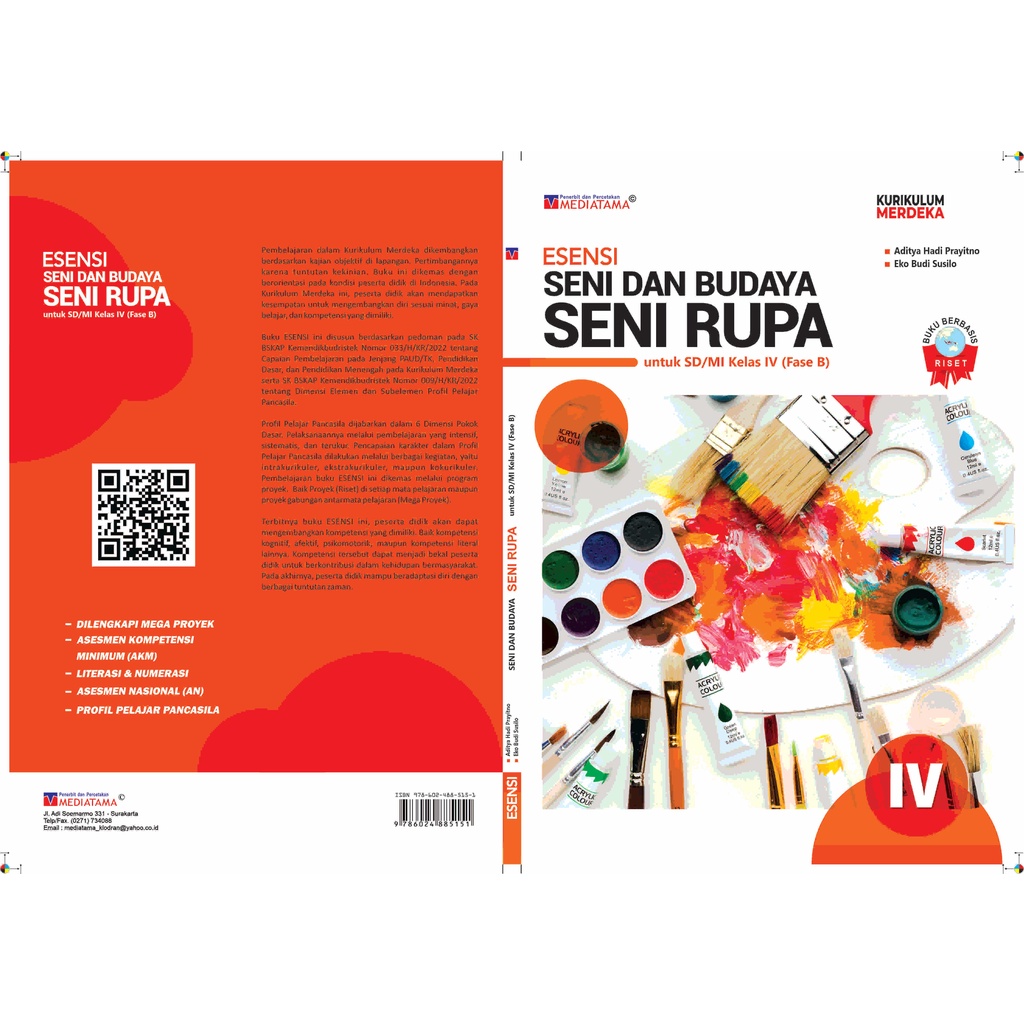 Jual Esensi Seni Rupa Sd Mi Kelas Iv Fase B Kurikulum Merdeka Buku