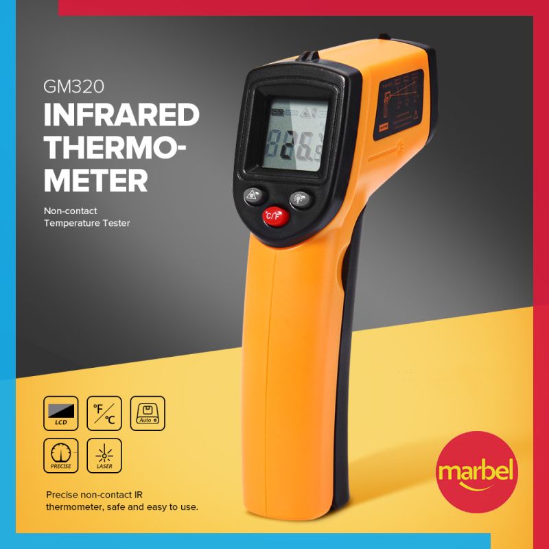 Jual Thermometer Termometer Tembak Thermogun Laser Infrared Non Contact ...