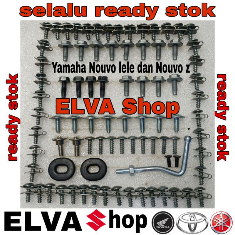 Jual baut karet sekrup klip lengkap full set body yamaha NOUVO Z dan