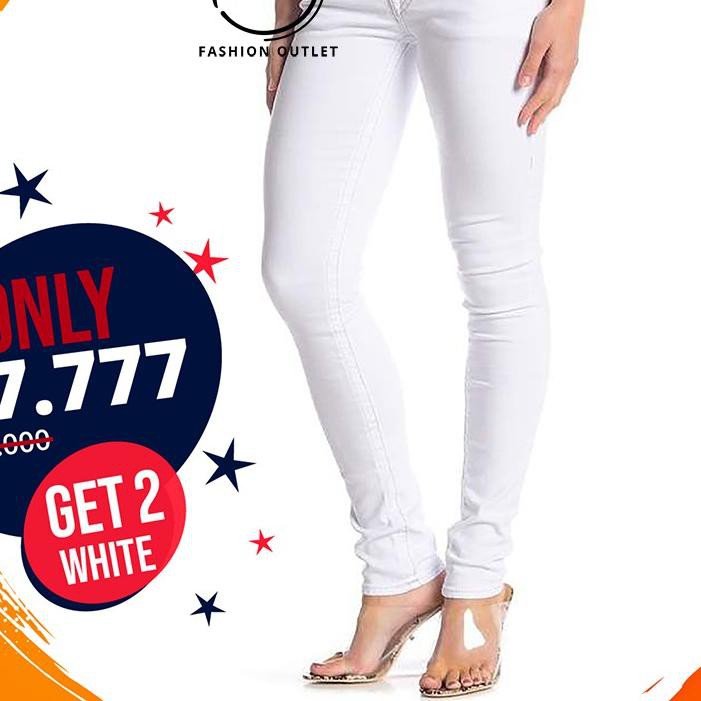 Jual Flash Sale!! (xjx770) CELANA PANJANG JEANS PUTIH WANITA ESMAR