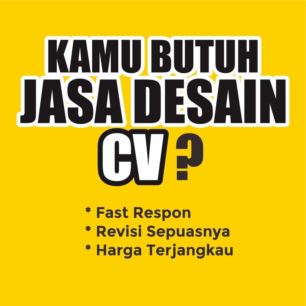 Jual Jasa Desain Curriculum Vitae Cv Bebas Request Revisi Sepuasnya