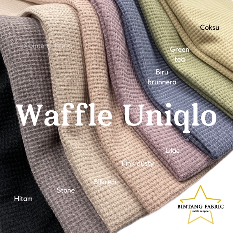 Jual Bahan Kain Knit Waffle Uniqlo Premium Spandex Per Kg Shopee