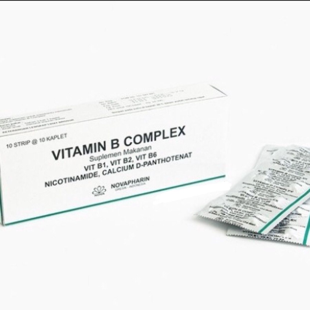 Jual Vitamin B COMPLEX B1, B2, B3, B5, B6 - 1 Box Isi 100 Kaplet ...