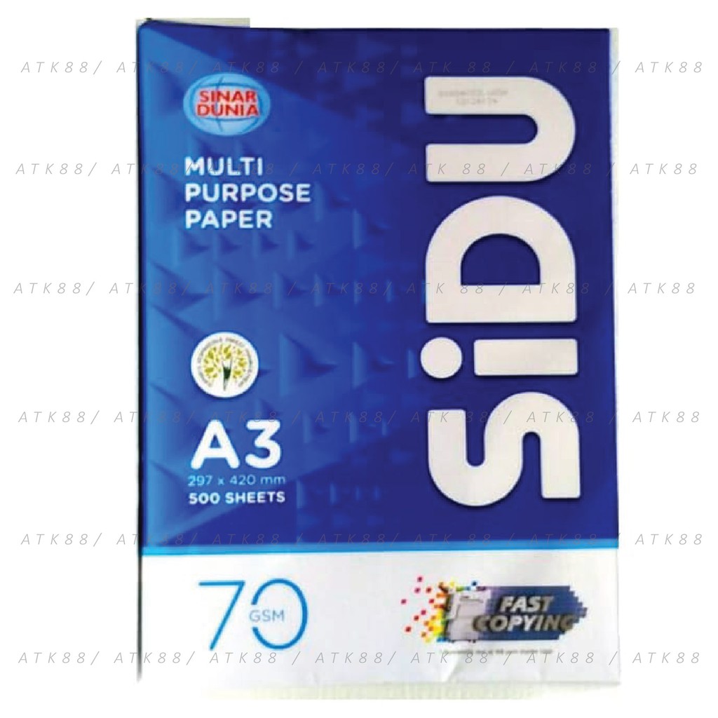 Jual Kertas HVS A3 70 Gsm - Sidu | Shopee Indonesia