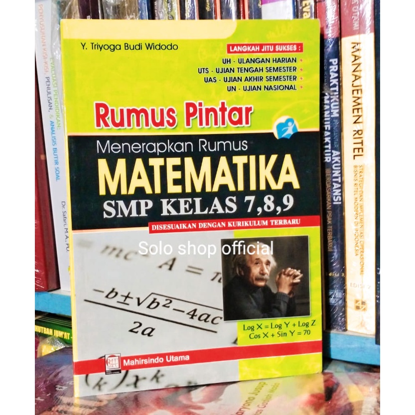 Jual BUKU RUMUS PINTAR MENERAPKAN RUMUS MATEMATIKA UNTUK SMP KELAS 7 8 ...