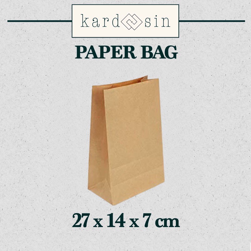 Jual PAPER BAG KANTONG KERTAS COKLAT AMPLOP PEMBUNGKUS SAMSON ROTI VOMIT KUE PACKAGING KEMASAN