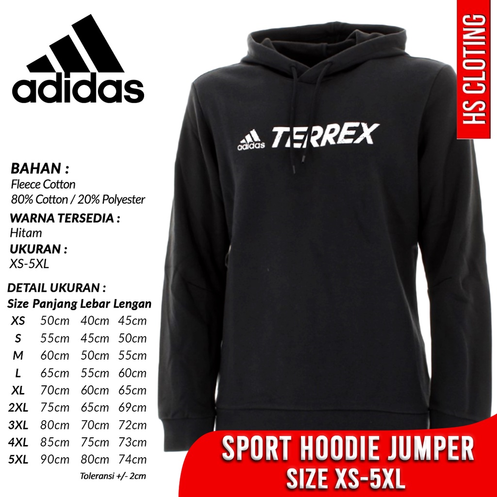 Ukuran sales hoodie adidas