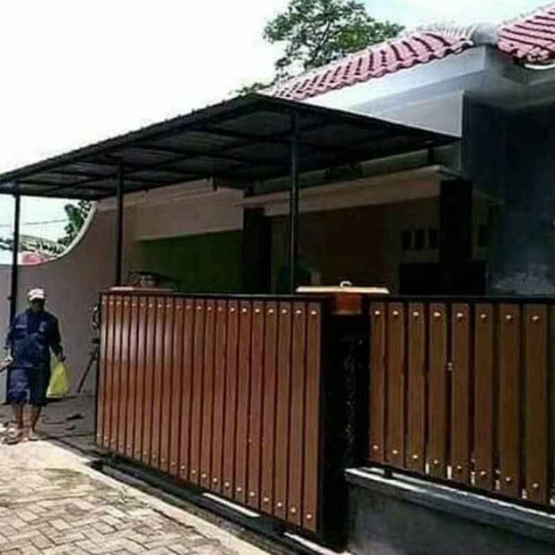 Jual PAGAR RUMAH MINIMALIS BESI DAN KAYU KEKINIAN TERBARU / PAGAR MURAH