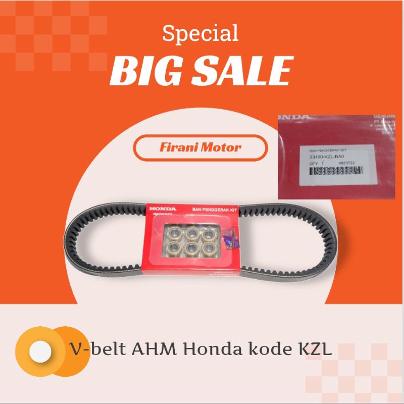 Jual V BELT VANBELT SET ROLLER KIT AHM HONDA ORIGINAL NON ESP KODE KZL