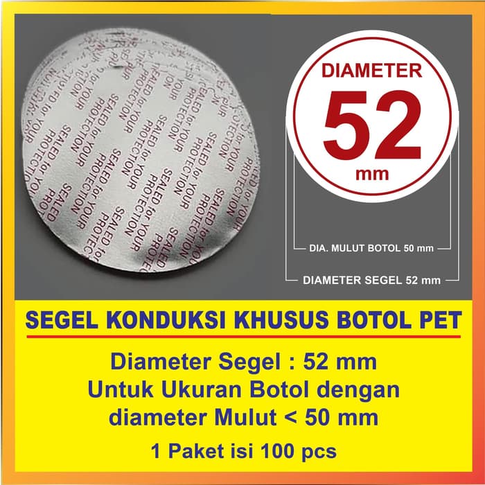 Jual Segel Aluminium Foil Botol PET / Segel tutup Botol | Shopee Indonesia