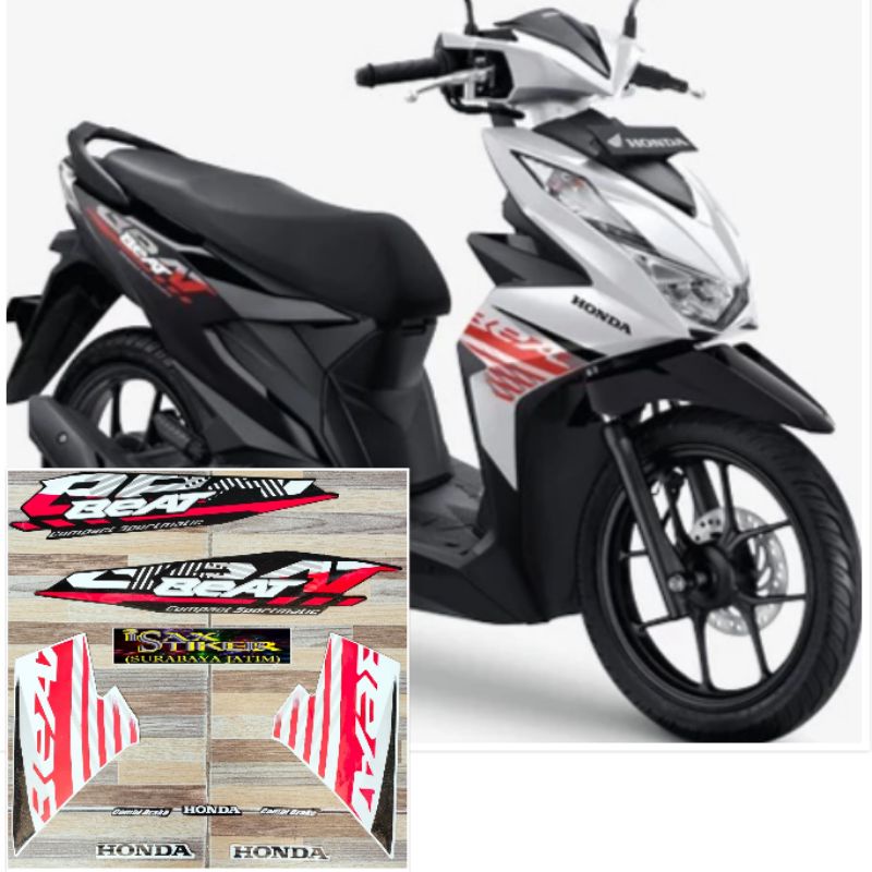 Jual striping original Honda beat CBS hitam putih tahun 2021 | Shopee